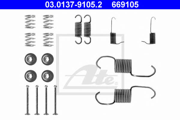 Ate 03.0137-9105.2 Mounting kit brake pads 03013791052