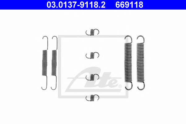 Ate 03.0137-9118.2 Mounting kit brake pads 03013791182
