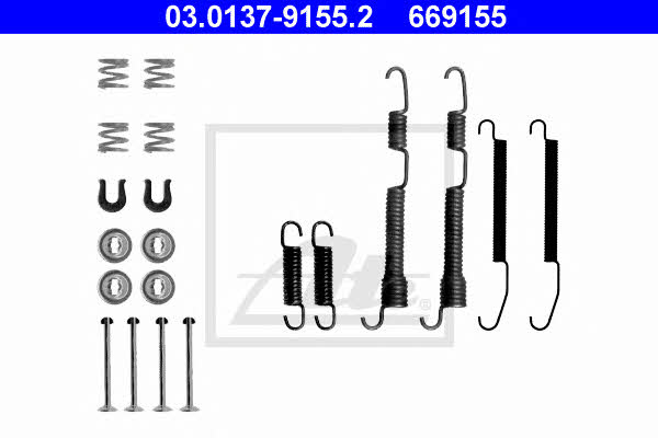 Ate 03.0137-9155.2 Mounting kit brake pads 03013791552