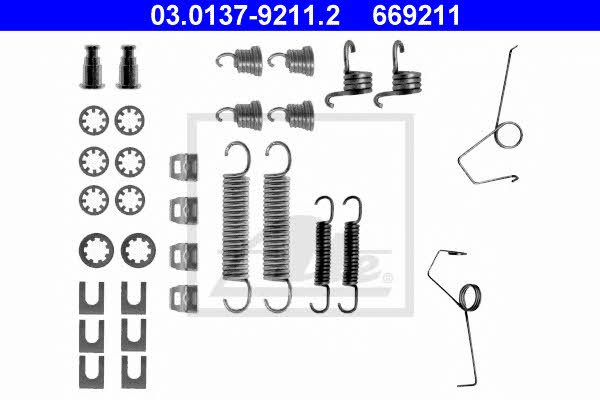 Ate 03.0137-9211.2 Mounting kit brake pads 03013792112