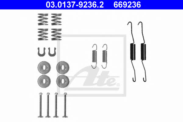 Ate 03.0137-9236.2 Mounting kit brake pads 03013792362