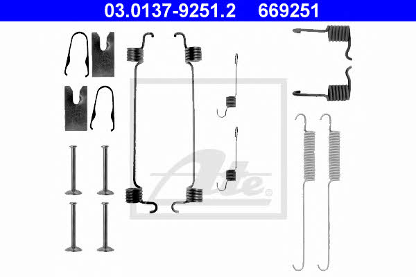 Ate 03.0137-9251.2 Mounting kit brake pads 03013792512