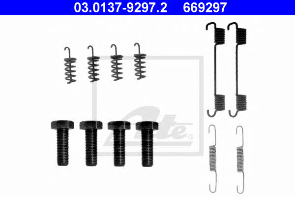 Rear brake pad fitting kit Mercedes SL: 03013792972 Ate Brake pad fitting kit