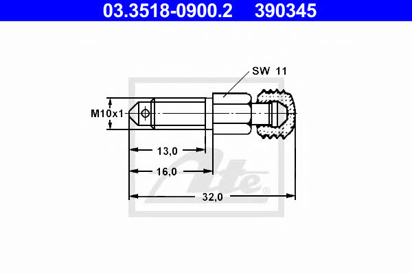 03351809002 Ate Breather Screw/Valve