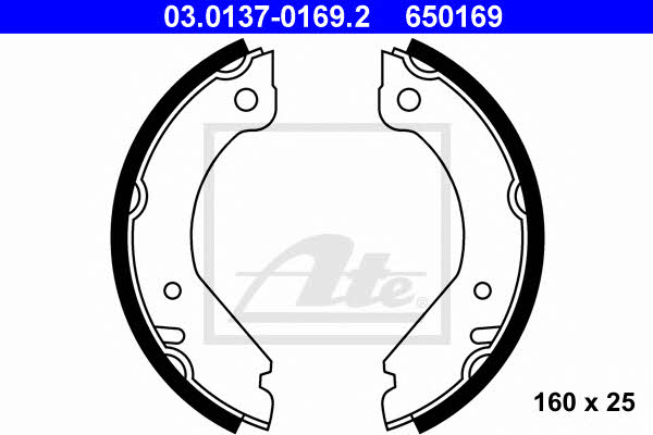 Ate 03.0137-0169.2 Parking brake shoes 03013701692