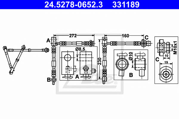 Ate Brake Hose – price [object Object] PLN