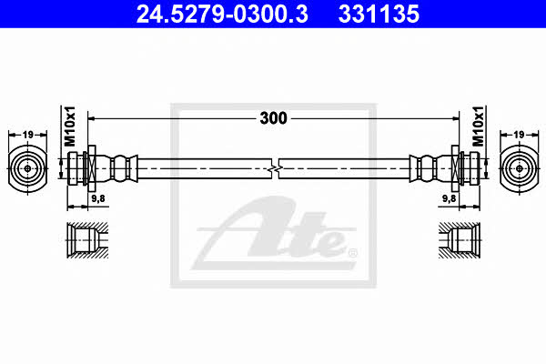 Ate 24.5279-0300.3 Brake Hose 24527903003