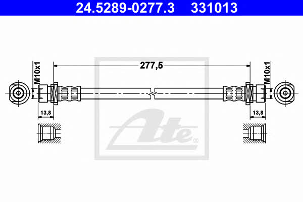 Ate 24.5289-0277.3 Brake Hose 24528902773