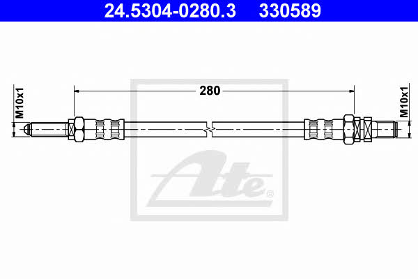 Ate 24.5304-0280.3 Brake Hose 24530402803