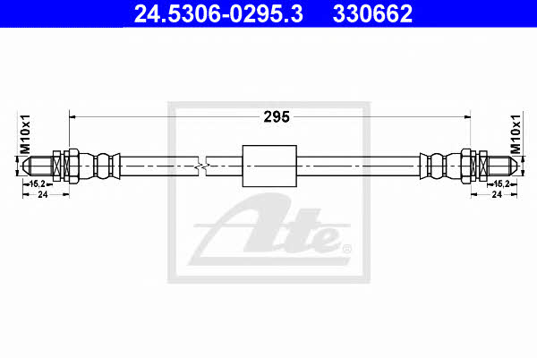 Ate 24.5306-0295.3 Brake Hose 24530602953