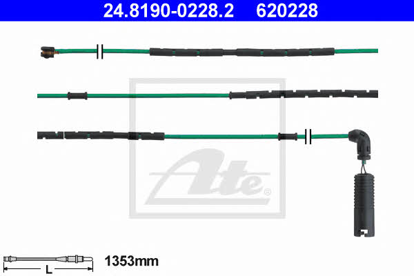 Ate 24.8190-0228.2 Warning contact, brake pad wear 24819002282