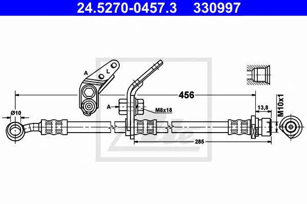 Ate 24.5270-0457.3 Brake Hose 24527004573