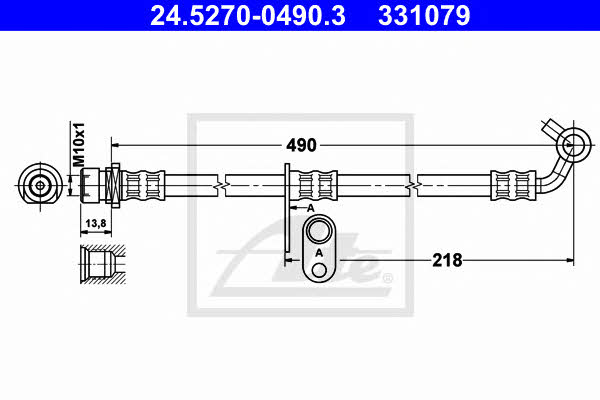 Ate 24.5270-0490.3 Brake Hose 24527004903