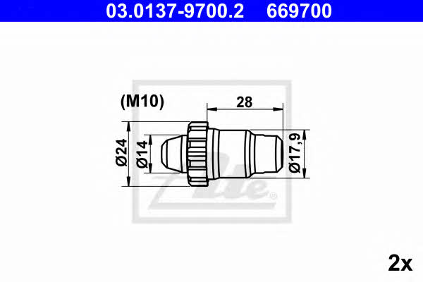 Brake pad adjustment mechanism Ate 03.0137-9700.2