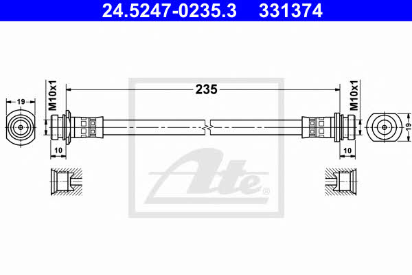 Ate Brake Hose – price 35 PLN