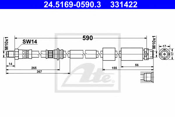 Ate Brake Hose – price 111 PLN