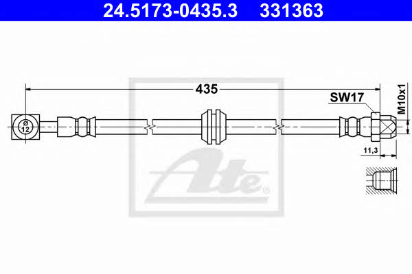Ate 24.5173-0435.3 Brake Hose 24517304353 24517304353 Ate Brake Hose