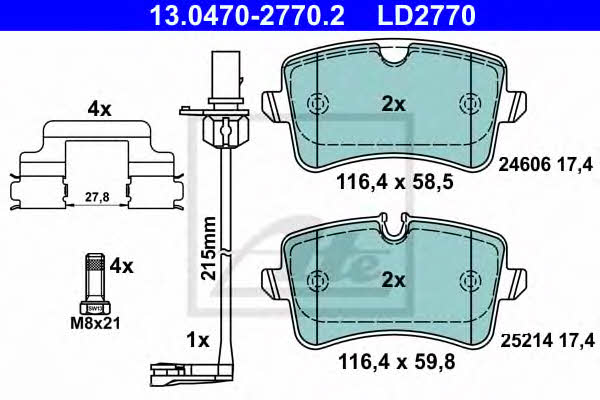 Ate ATE CERAMIC disc brake pads, set – price 401 PLN