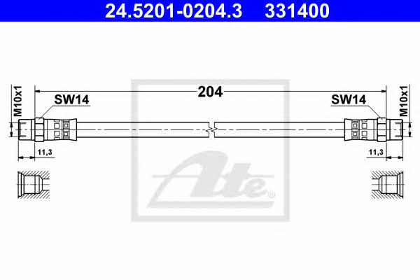 Ate Brake Hose – price 82 PLN