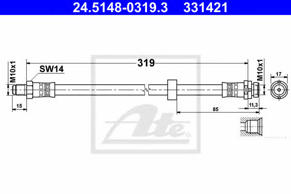 Ate Brake Hose – price [object Object] PLN