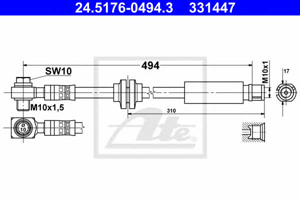 Ate Brake Hose – price [object Object] PLN