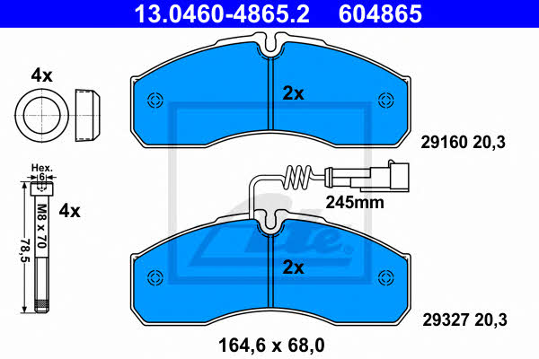 Ate Brake pad set – price 350 PLN
