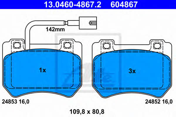 Ate Brake pad set – price 350 PLN