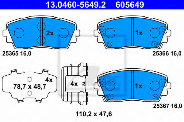 Ate Brake pad set – price 222 PLN