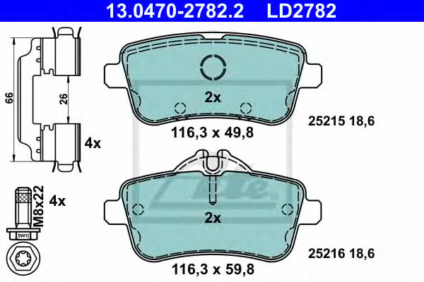 Ate ATE CERAMIC disc brake pads, set – price 561 PLN