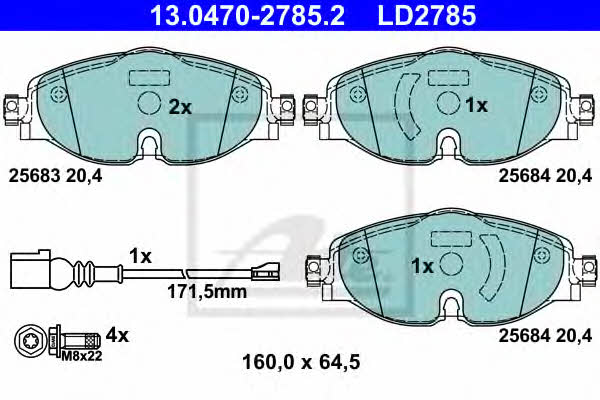 Ate ATE CERAMIC disc brake pads, set – price 437 PLN