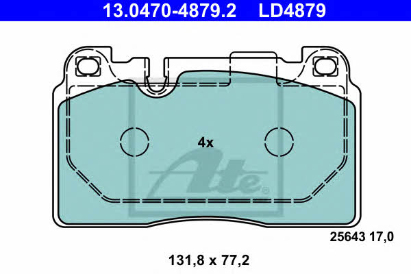Ate ATE CERAMIC disc brake pads, set – price 498 PLN