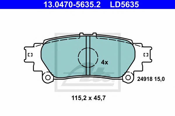 Ate ATE CERAMIC disc brake pads, set – price 303 PLN