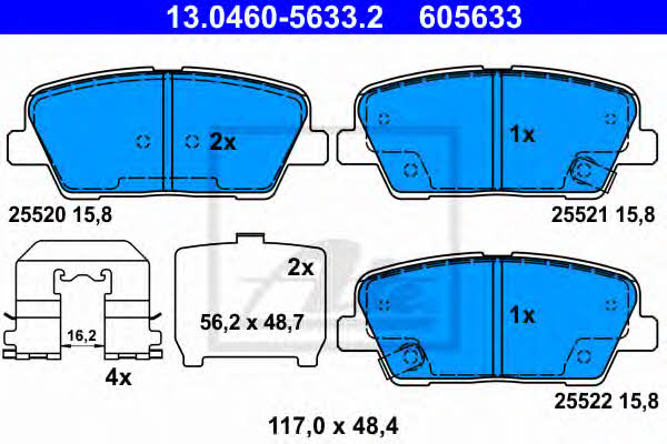 Ate Brake pad set – price 268 PLN