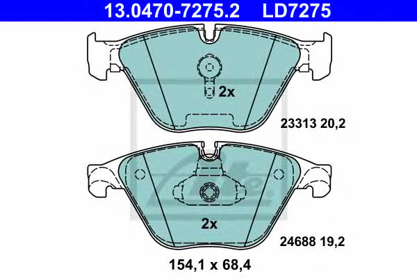 Ate ATE CERAMIC disc brake pads, set – price 514 PLN