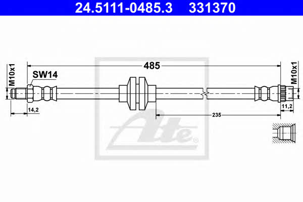 Ate 24.5111-0485.3 Brake Hose 24511104853