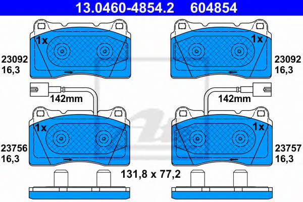 Ate Brake pad set – price 345 PLN