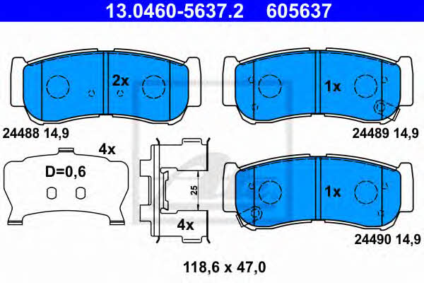 Ate Brake pad set – price 230 PLN