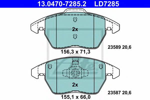 Ate ATE CERAMIC disc brake pads, set – price 302 PLN