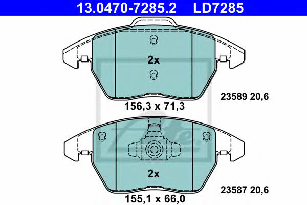 Ate ATE CERAMIC disc brake pads, set – price 351 PLN