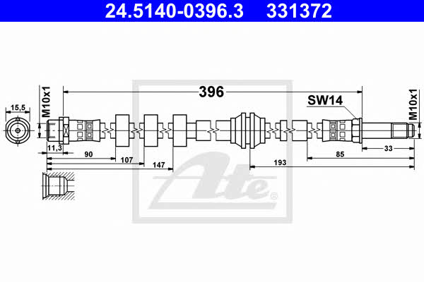 Ate Brake Hose – price 79 PLN