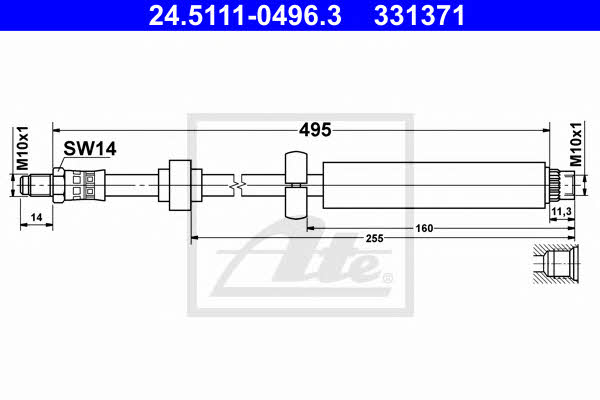 Ate 24.5111-0496.3 Brake Hose 24511104963