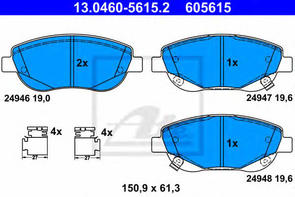 Ate Brake pad set – price 326 PLN