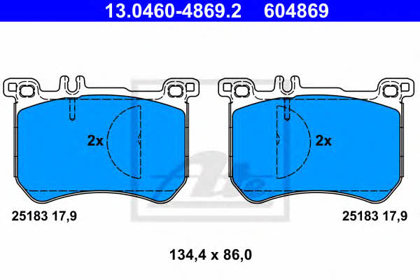 Ate Brake pad set – price 405 PLN