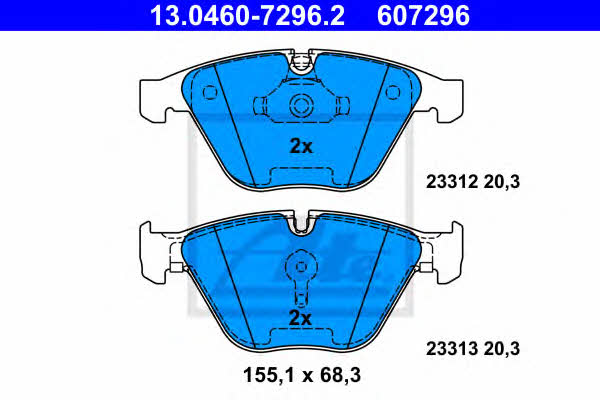 Ate Brake pad set – price 405 PLN