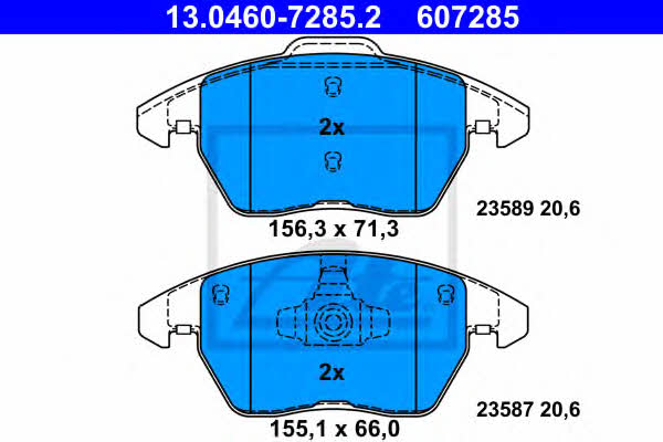 Ate Brake pad set – price 258 PLN