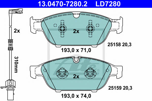 Ate ATE CERAMIC disc brake pads, set – price 648 PLN