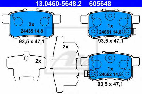 Ate Brake pad set – price 213 PLN