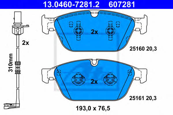Ate Brake pad set – price 578 PLN