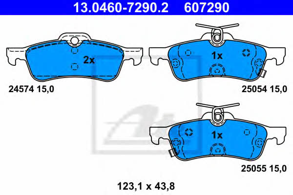 Ate Brake pad set – price 194 PLN