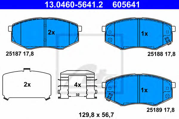 Ate Brake Pad Set, disc brake – price 205 PLN